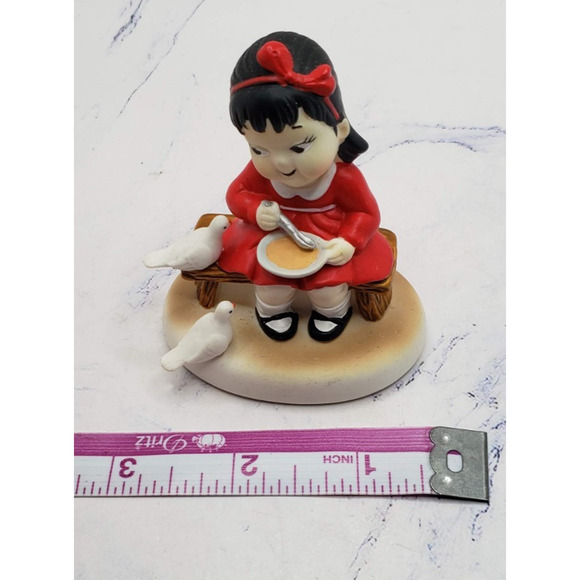 Campbells Soup Kids Figurine Little Girl in Red Dress with Two Turtle Doves - Picture 6 of 6